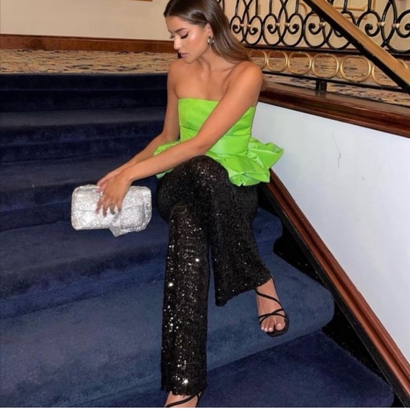 NWT ZARA Limited Edition Voluminous Top Neon Green S Blogger’s Favorite - Picture 13 of 13